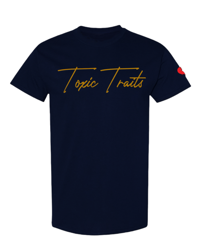 LIMITED EDITION TOXIC TRAITS TEE (NAVY BLUE/METALLIC GOLD)