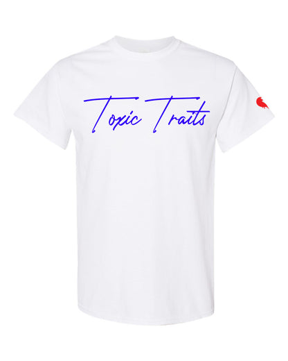 LIMITED EDITION TOXIC TRAITS TEE (WHITE/NAVY BLUE)